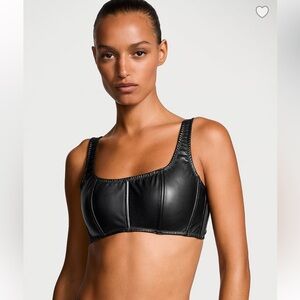 VS VERY SEXY Faux Leather Mini Corset Top